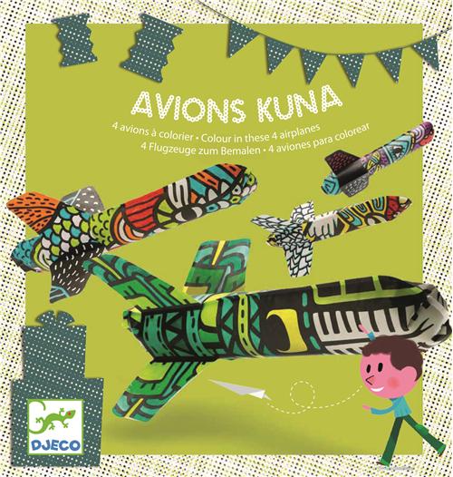 Djeco Avion Kuna A Colorier